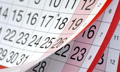 Calendario laboral para el año 2020