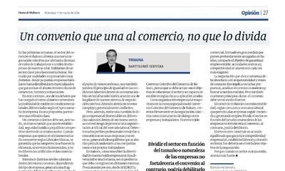 Un convenio que una al comercio, no que lo divida