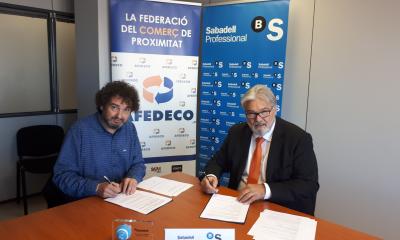 Firma acuerdo de colaboración entre Afedeco y el Banco Sabadell