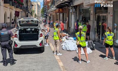 AFEDECO valora el refuerzo de los operativos contra la venta ambulante ilegal en Palma.