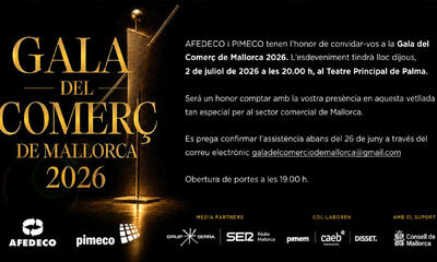 AFEDECO y PIMECO impulsan la Gala del Comerç de Mallorca 2026 para reivindicar el valor del comercio